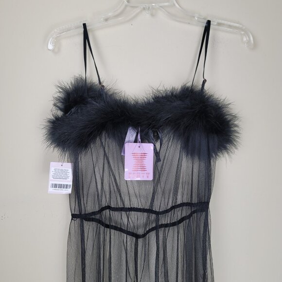 Savage x Fenty by Rihanna Sheer Marabou Jumpsuit - Picture 6 of 8